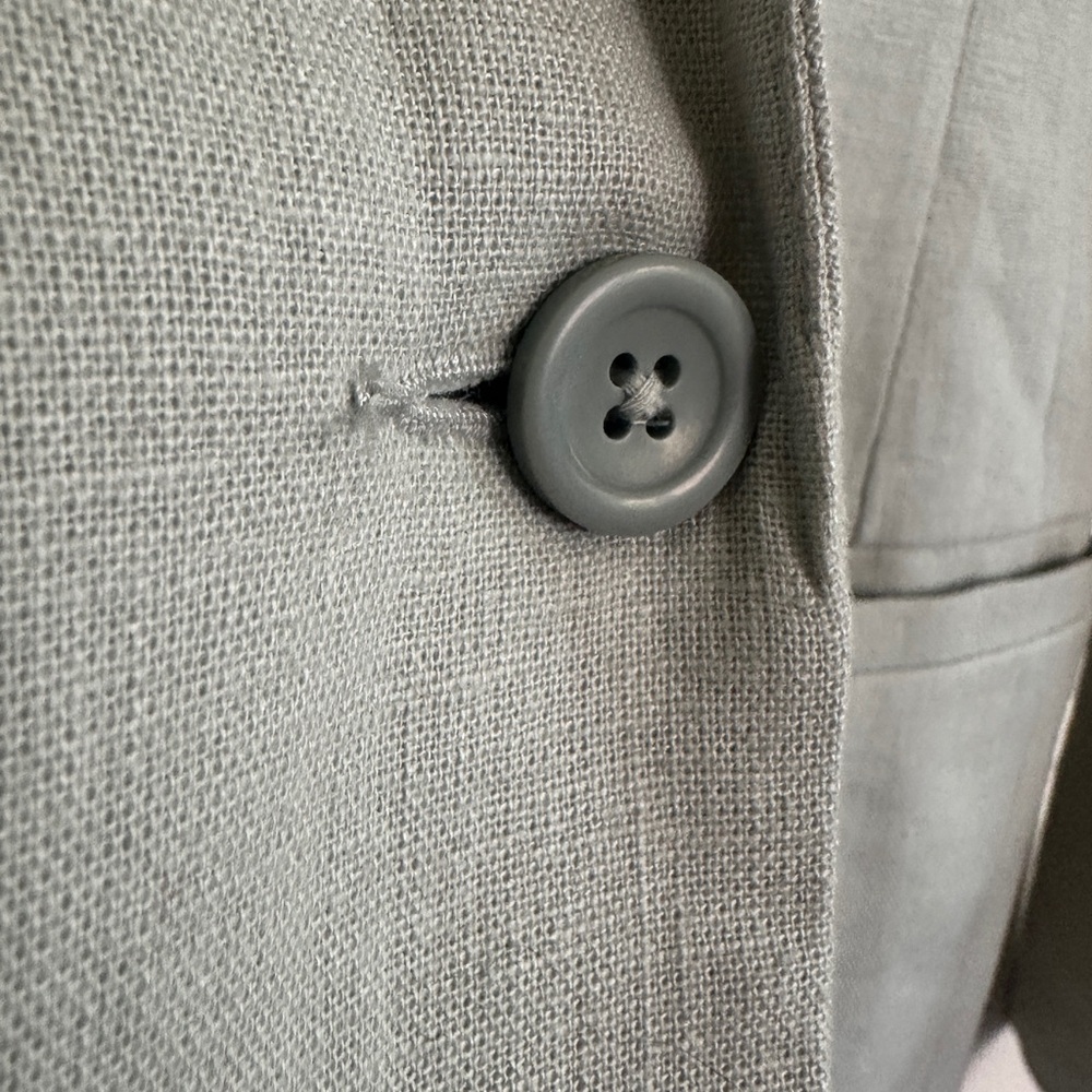 NWT Abercrombie & Fitch Linen Cotton Blend Blazer - Light Sage Green size XS - Picture 6 of 15